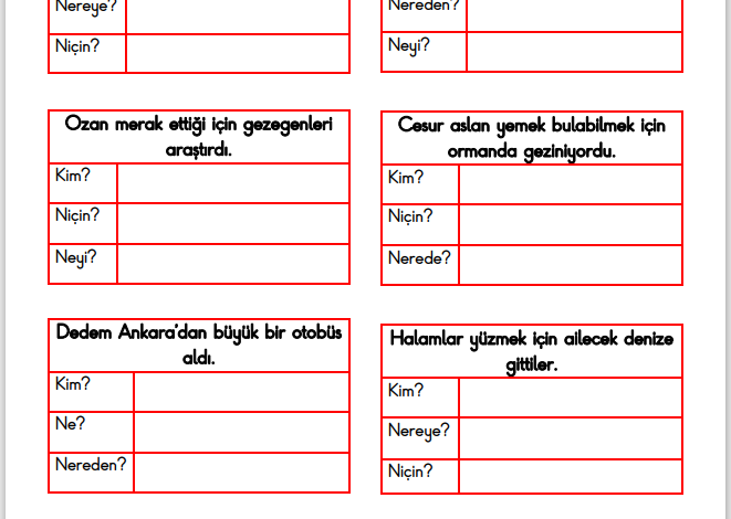 1. Sınıf 5N 1K Etkinliği – 8