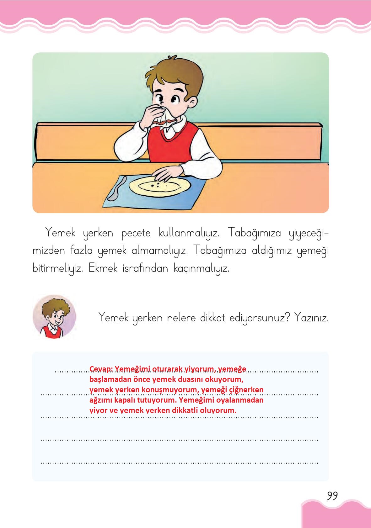 1. Sınıf Hayat Bilgisi Ardıç Yayınları Sayfa 99 Cevapları