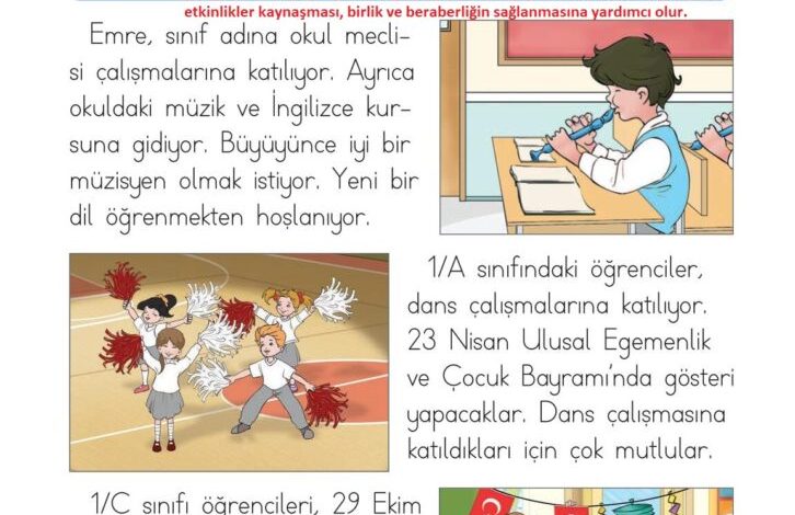 1. Sınıf Hayat Bilgisi Kök-e Yayınları Sayfa 43 Cevapları