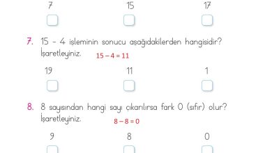 1. Sınıf Matematik Açılım Yayınları Sayfa 102 Cevapları