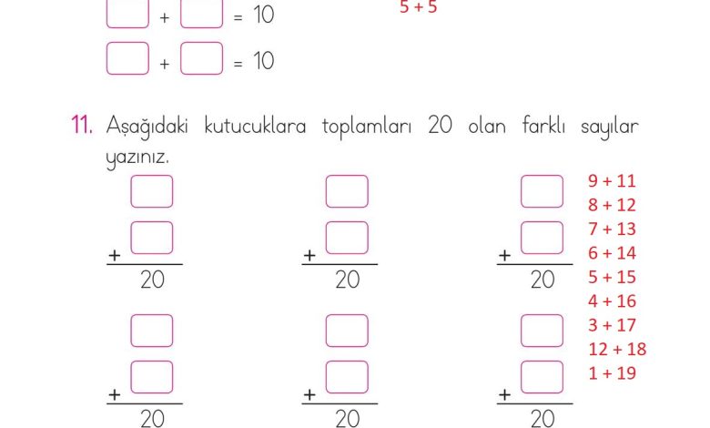 1. Sınıf Matematik Açılım Yayınları Sayfa 103 Cevapları