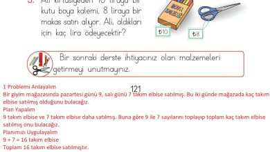 1. Sınıf Matematik Açılım Yayınları Sayfa 121 Cevapları