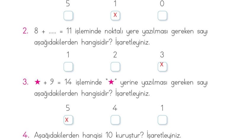 1. Sınıf Matematik Açılım Yayınları Sayfa 130 Cevapları