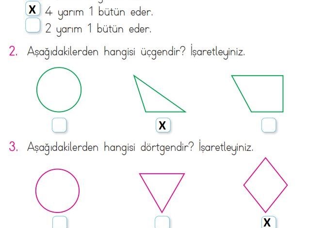 1. Sınıf Matematik Açılım Yayınları Sayfa 172 Cevapları