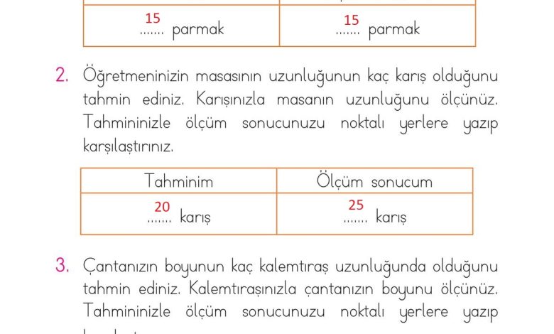 1. Sınıf Matematik Açılım Yayınları Sayfa 194 Cevapları