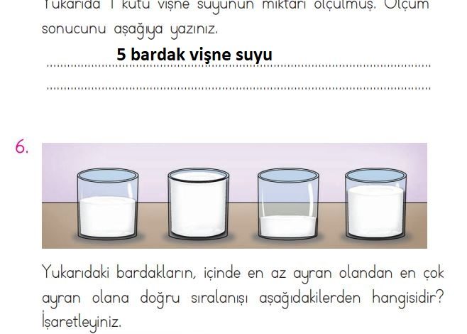 1. Sınıf Matematik Açılım Yayınları Sayfa 203 Cevapları