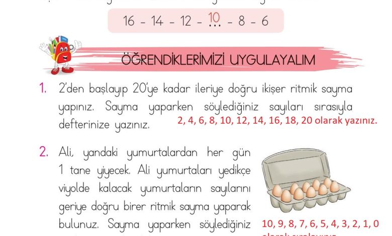 1. Sınıf Matematik Açılım Yayınları Sayfa 54 Cevapları