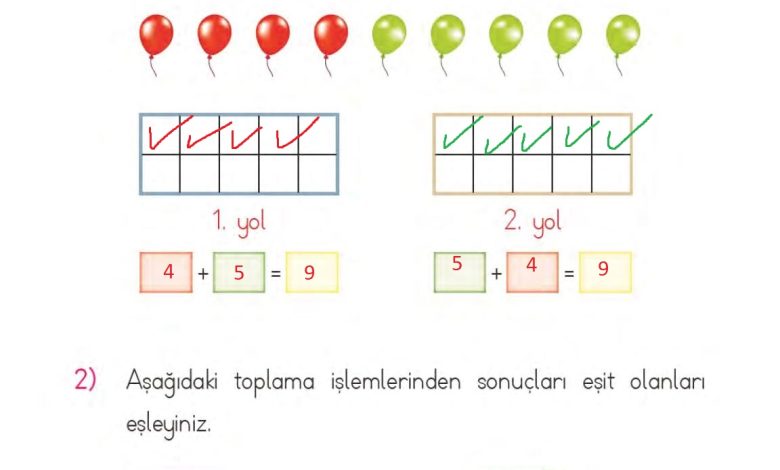 1. Sınıf Matematik MHG Yayınları Sayfa 92 Cevapları