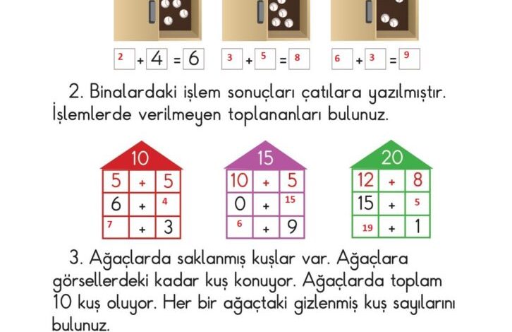 1. Sınıf Matematik Meb Yayınları Sayfa 116 Cevapları