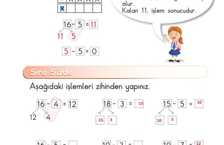 1. Sınıf Matematik Meb Yayınları Sayfa 124 Cevapları