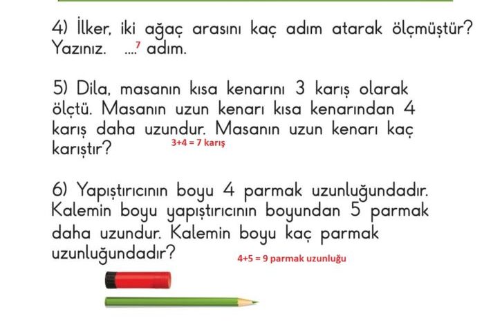 1. Sınıf Matematik Meb Yayınları Sayfa 198 Cevapları