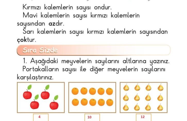 1. Sınıf Matematik Meb Yayınları Sayfa 57 Cevapları