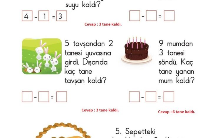 1. Sınıf Matematik Meb Yayınları Sayfa 92 Cevapları