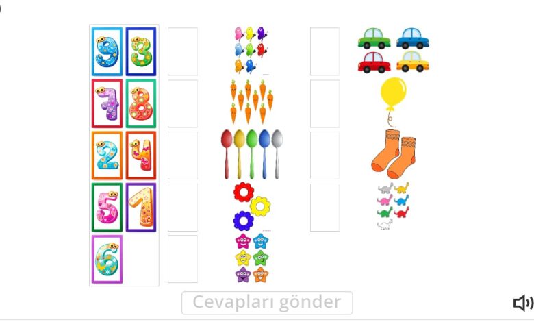 1. Sınıf Nesne ve Sayı Eşleştirme Oyunu – 2