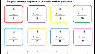 1. Sınıf Verilmeyen Toplananı Bulma Etkinlikleri