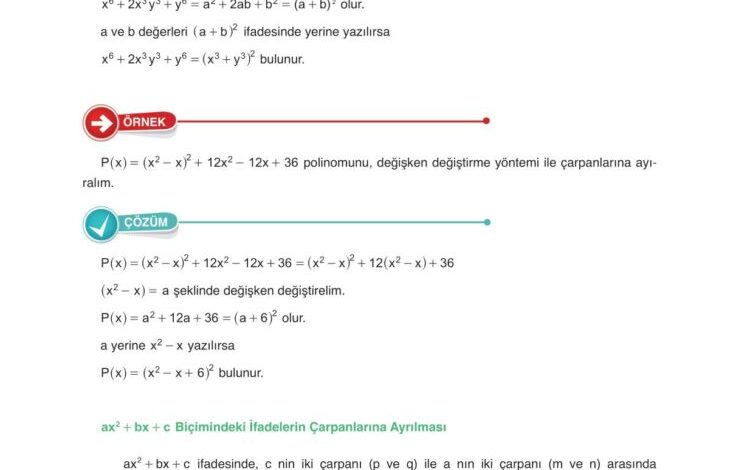 10. Sınıf Matematik Anka Yayınları Sayfa 165 Cevapları