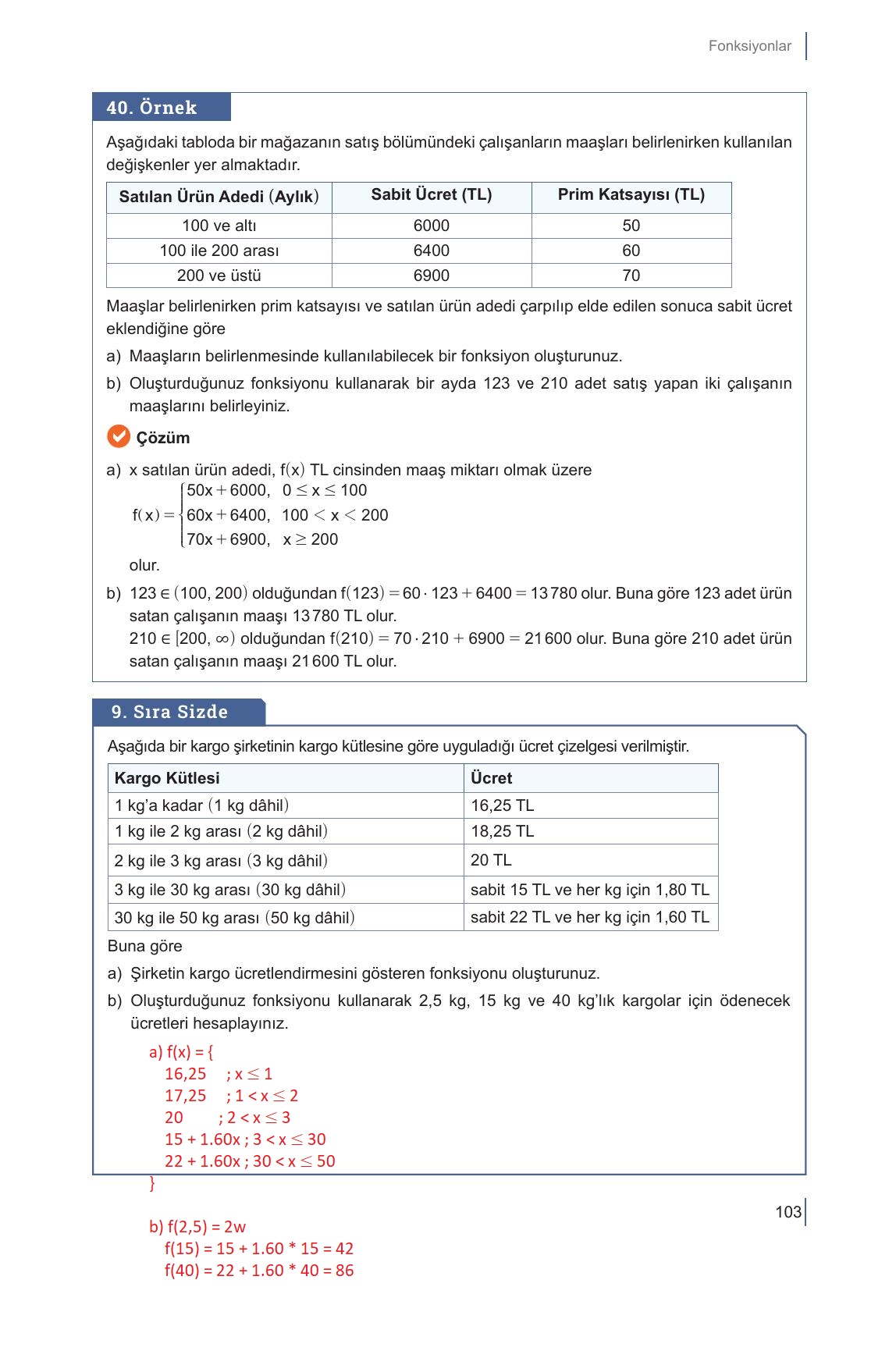 10. Sınıf Meb Yayınları Matematik Ders Kitabı Sayfa 103 Cevapları