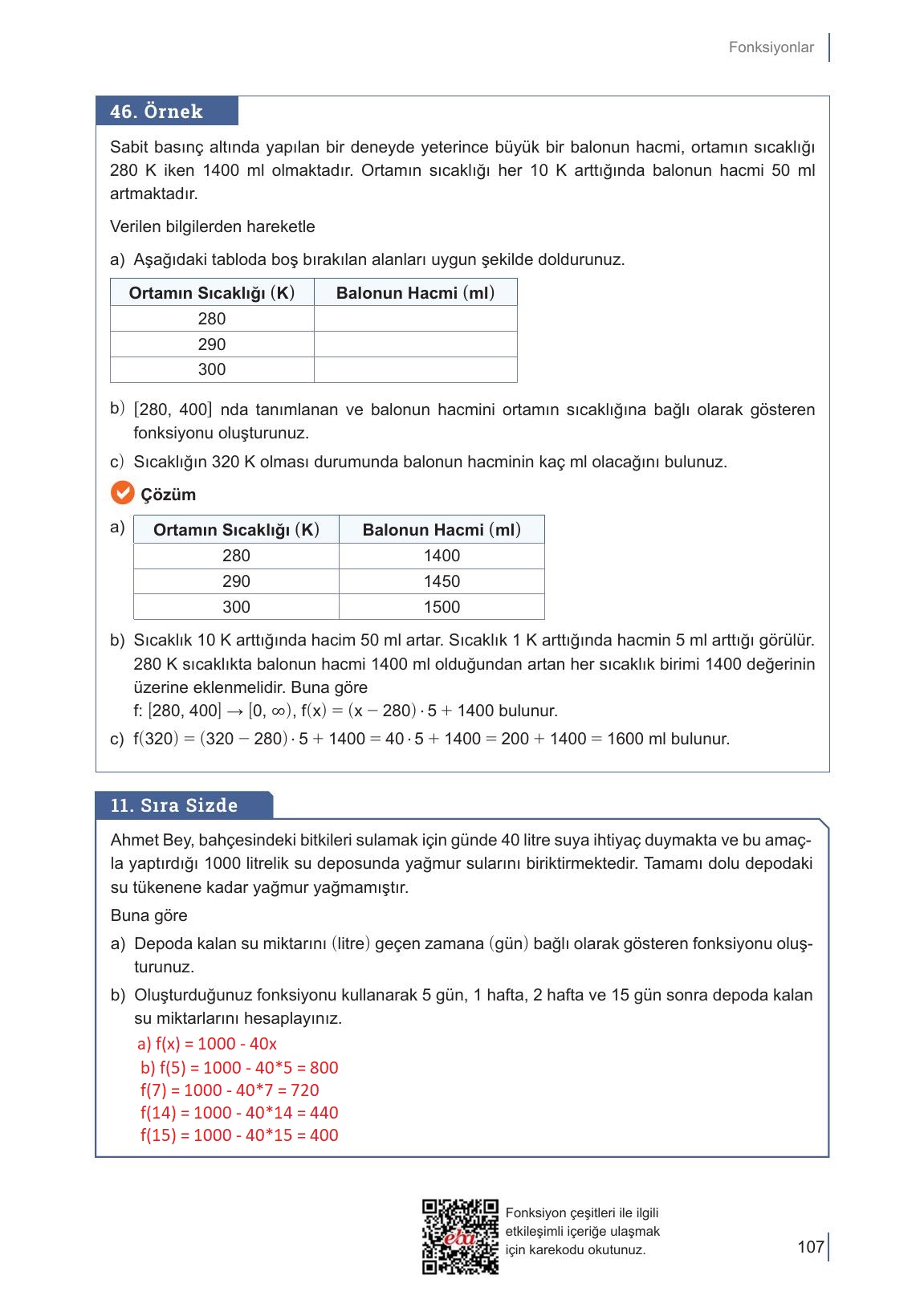 10. Sınıf Meb Yayınları Matematik Ders Kitabı Sayfa 107 Cevapları