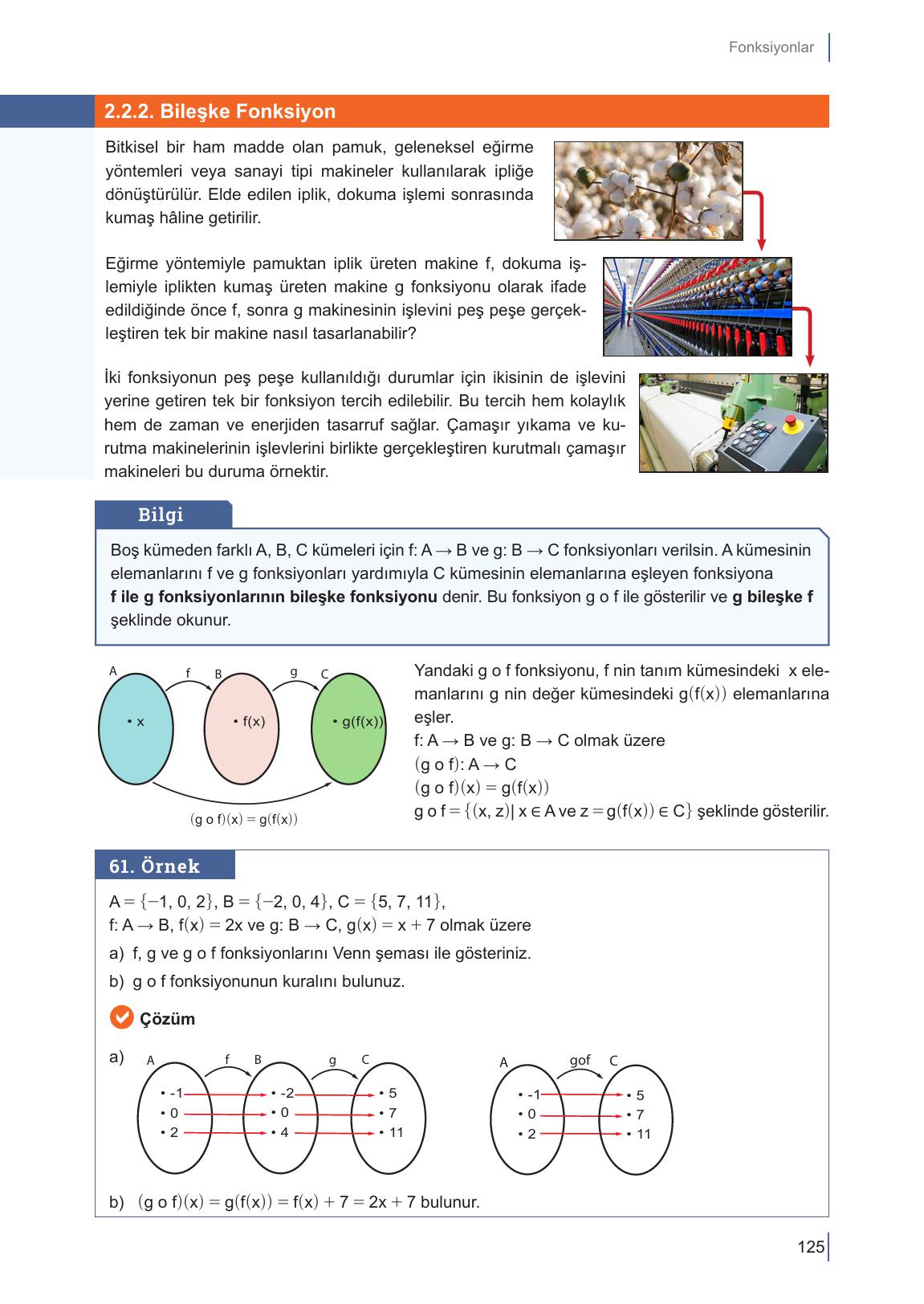 10. Sınıf Meb Yayınları Matematik Ders Kitabı Sayfa 125 Cevapları