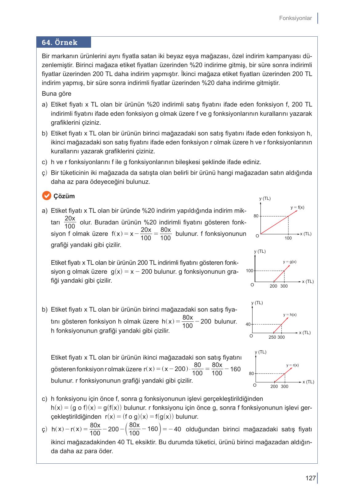 10. Sınıf Meb Yayınları Matematik Ders Kitabı Sayfa 127 Cevapları