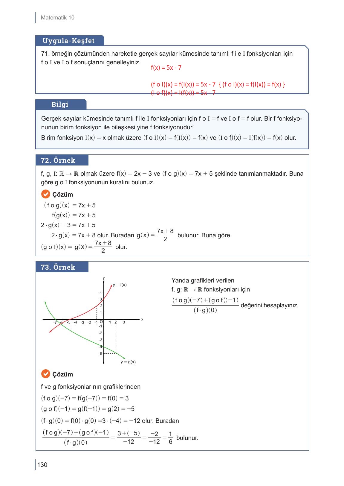 10. Sınıf Meb Yayınları Matematik Ders Kitabı Sayfa 130 Cevapları