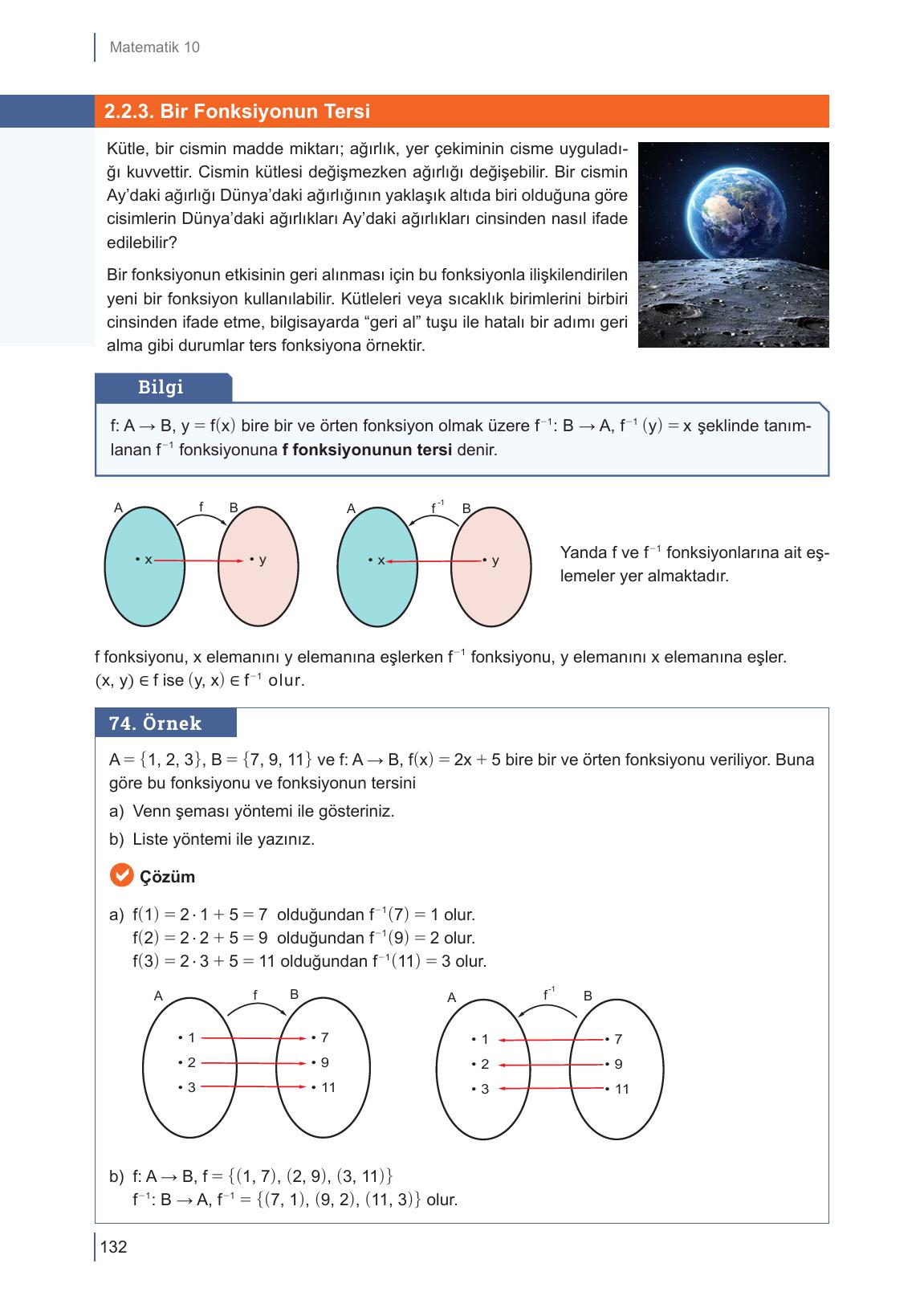 10. Sınıf Meb Yayınları Matematik Ders Kitabı Sayfa 132 Cevapları