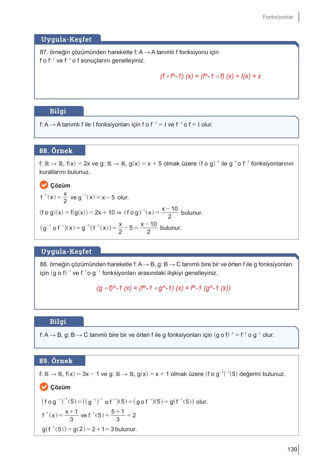 10. Sınıf Meb Yayınları Matematik Ders Kitabı Sayfa 139 Cevapları