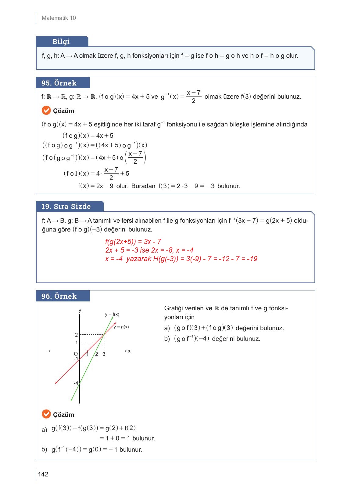 10. Sınıf Meb Yayınları Matematik Ders Kitabı Sayfa 142 Cevapları