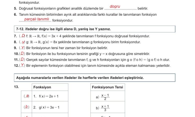 10. Sınıf Meb Yayınları Matematik Ders Kitabı Sayfa 145 Cevapları