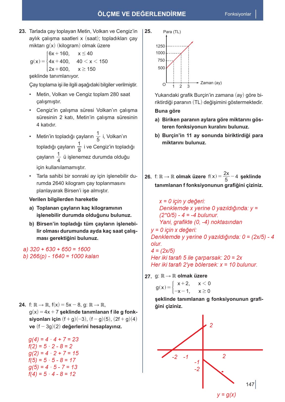 10. Sınıf Meb Yayınları Matematik Ders Kitabı Sayfa 147 Cevapları