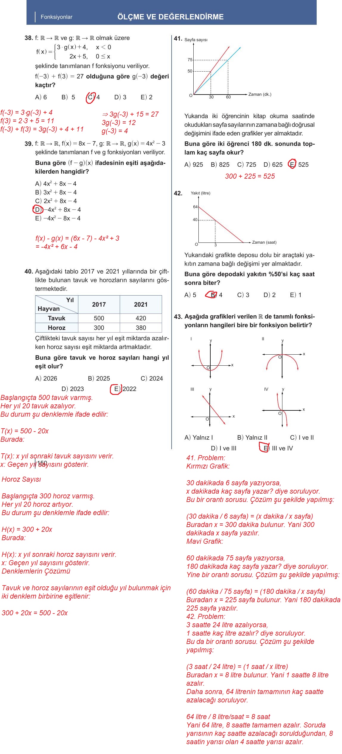 10. Sınıf Meb Yayınları Matematik Ders Kitabı Sayfa 150 Cevapları