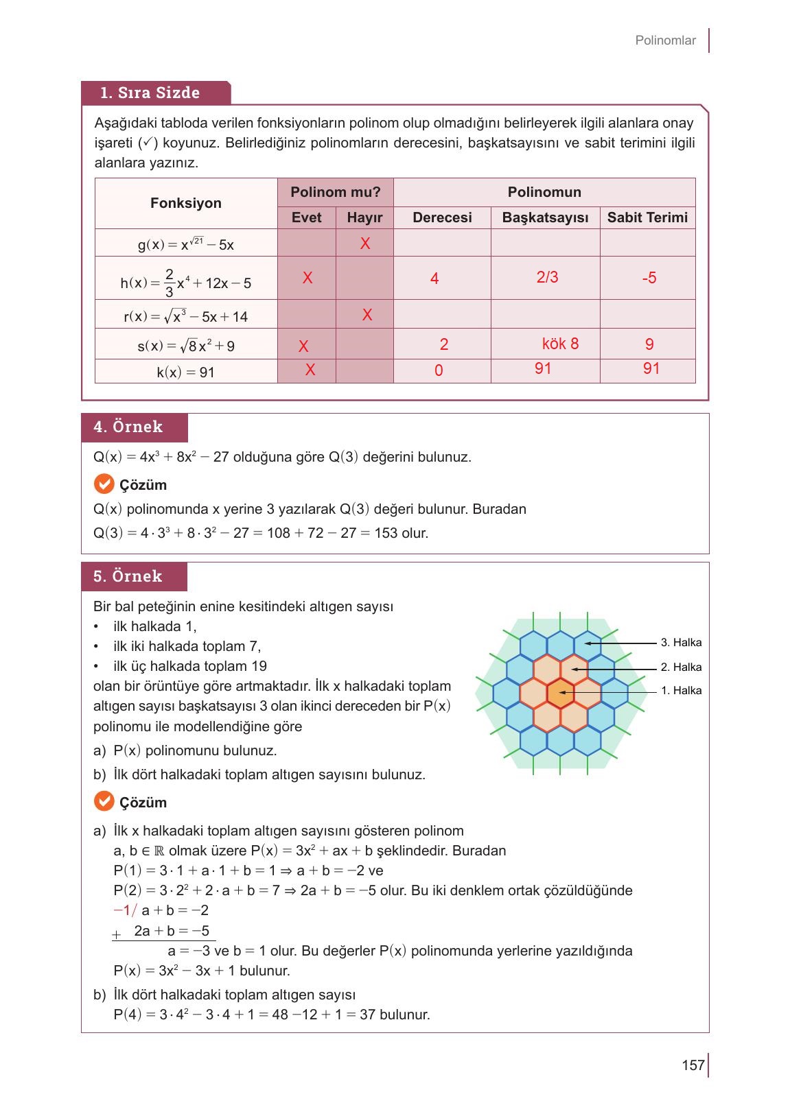 10. Sınıf Meb Yayınları Matematik Ders Kitabı Sayfa 157 Cevapları