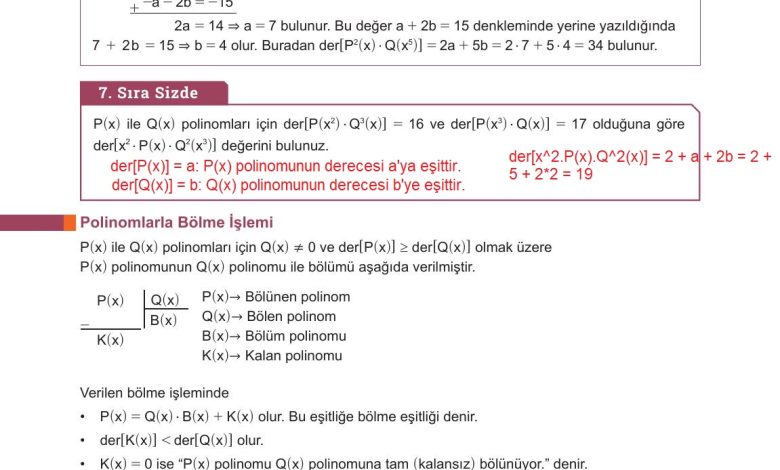 10. Sınıf Meb Yayınları Matematik Ders Kitabı Sayfa 171 Cevapları