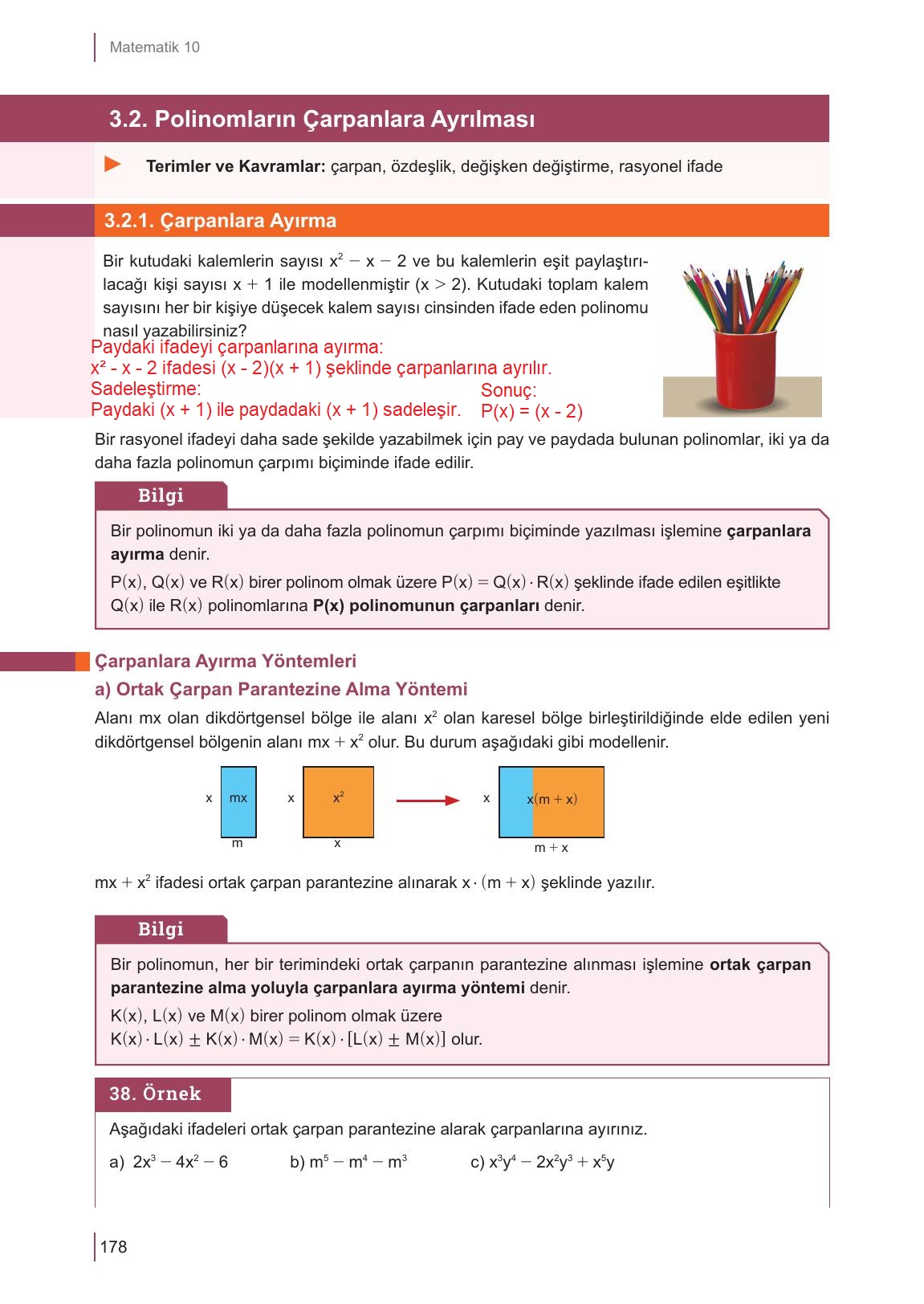 10. Sınıf Meb Yayınları Matematik Ders Kitabı Sayfa 178 Cevapları