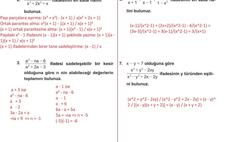 10. Sınıf Meb Yayınları Matematik Ders Kitabı Sayfa 190 Cevapları