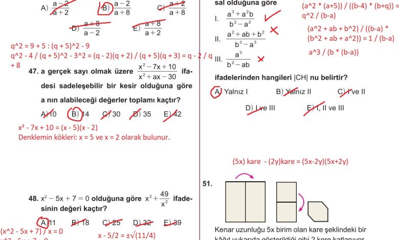 10. Sınıf Meb Yayınları Matematik Ders Kitabı Sayfa 196 Cevapları