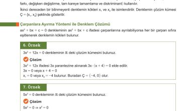 10. Sınıf Meb Yayınları Matematik Ders Kitabı Sayfa 203 Cevapları