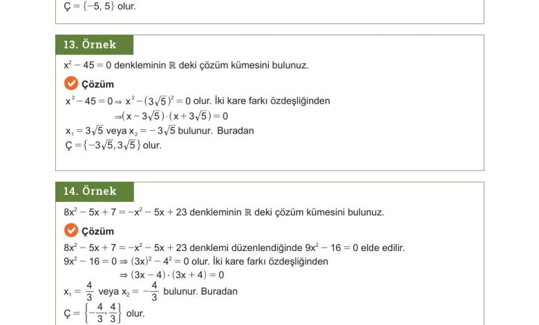 10. Sınıf Meb Yayınları Matematik Ders Kitabı Sayfa 206 Cevapları