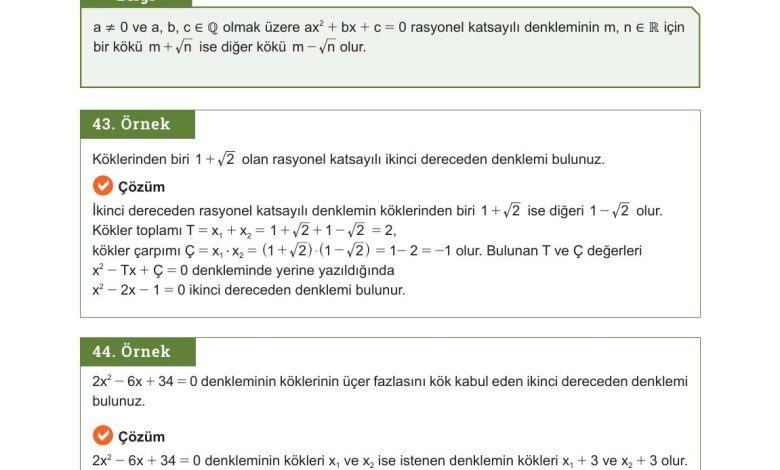 10. Sınıf Meb Yayınları Matematik Ders Kitabı Sayfa 224 Cevapları