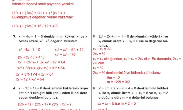 10. Sınıf Meb Yayınları Matematik Ders Kitabı Sayfa 225 Cevapları