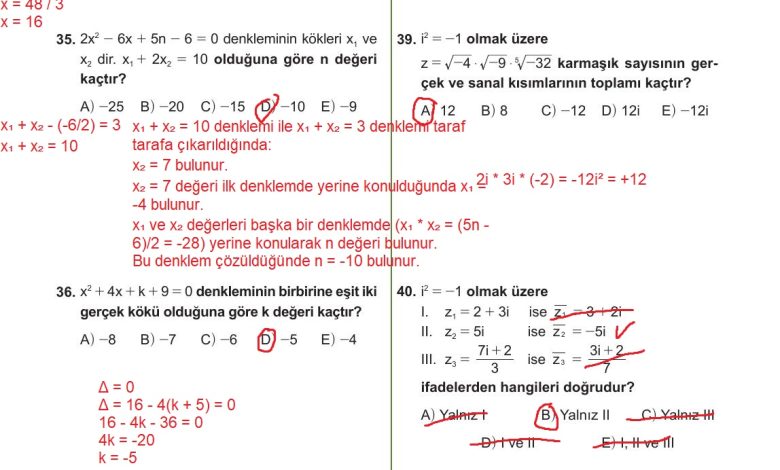 10. Sınıf Meb Yayınları Matematik Ders Kitabı Sayfa 230 Cevapları