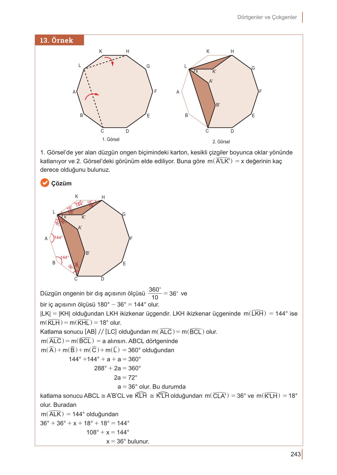 10. Sınıf Meb Yayınları Matematik Ders Kitabı Sayfa 243 Cevapları