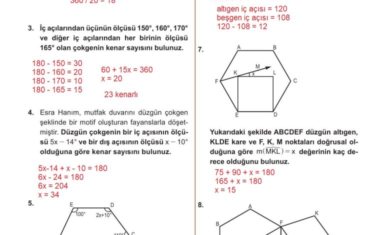 10. Sınıf Meb Yayınları Matematik Ders Kitabı Sayfa 244 Cevapları