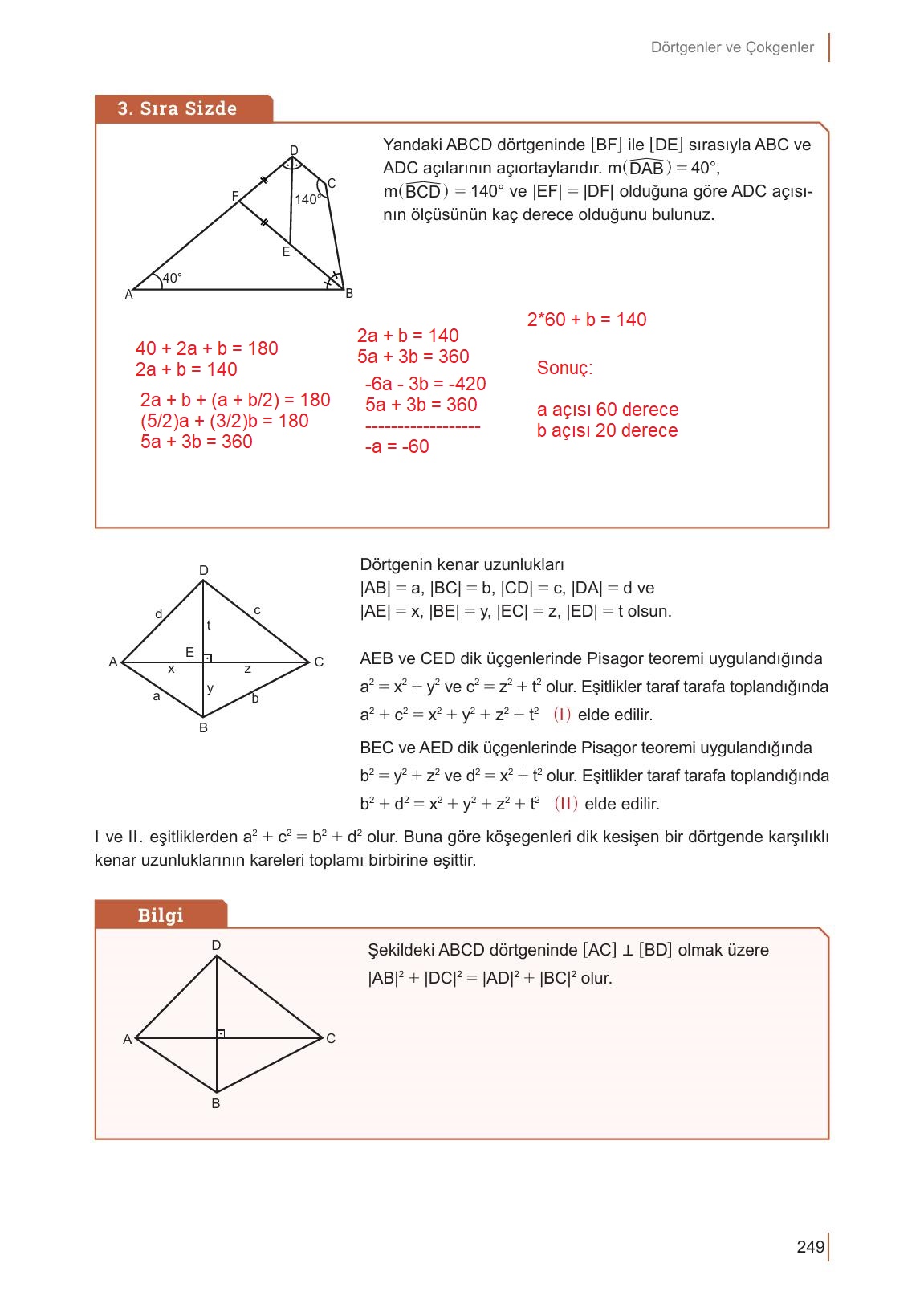 10. Sınıf Meb Yayınları Matematik Ders Kitabı Sayfa 249 Cevapları