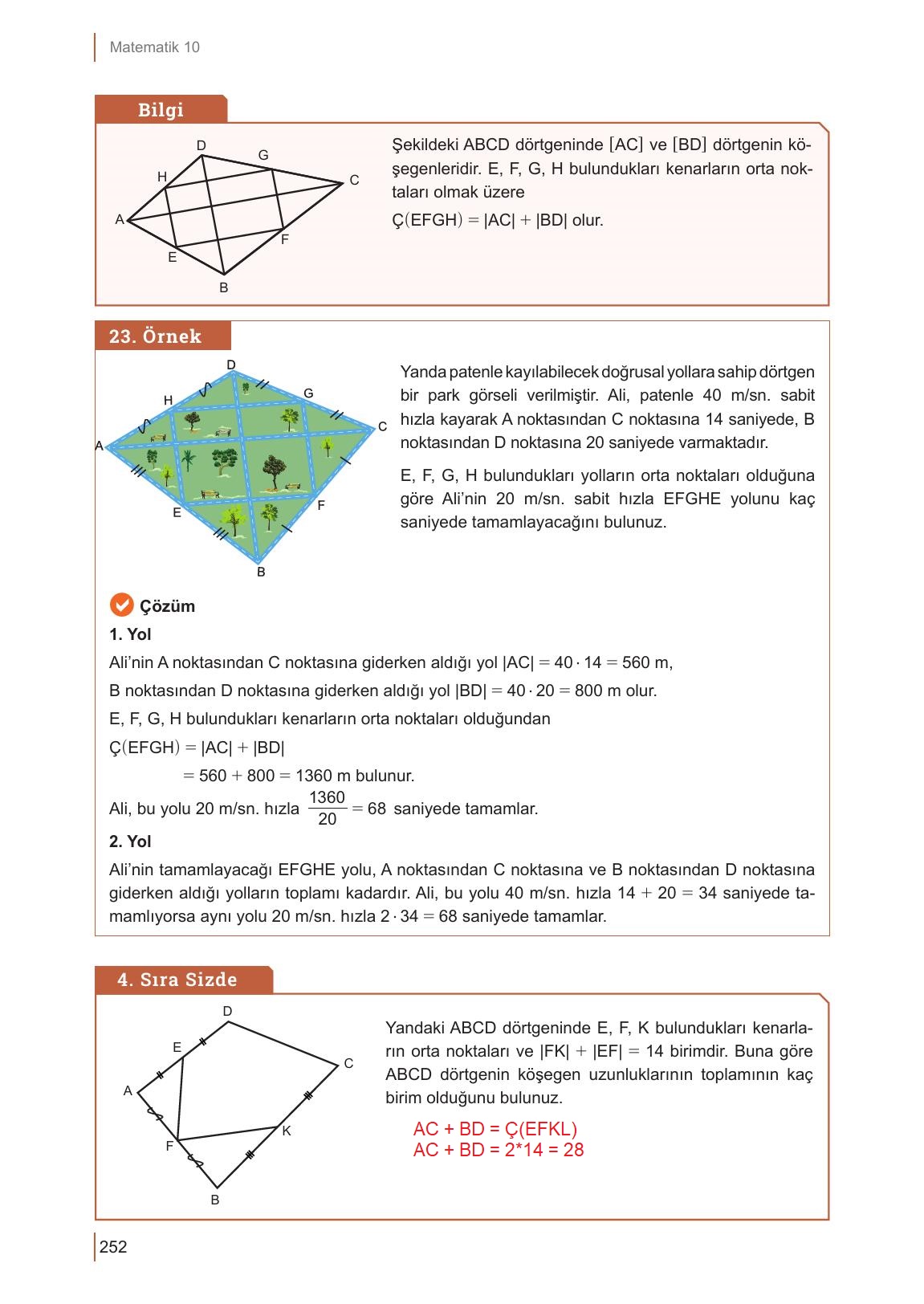 10. Sınıf Meb Yayınları Matematik Ders Kitabı Sayfa 252 Cevapları