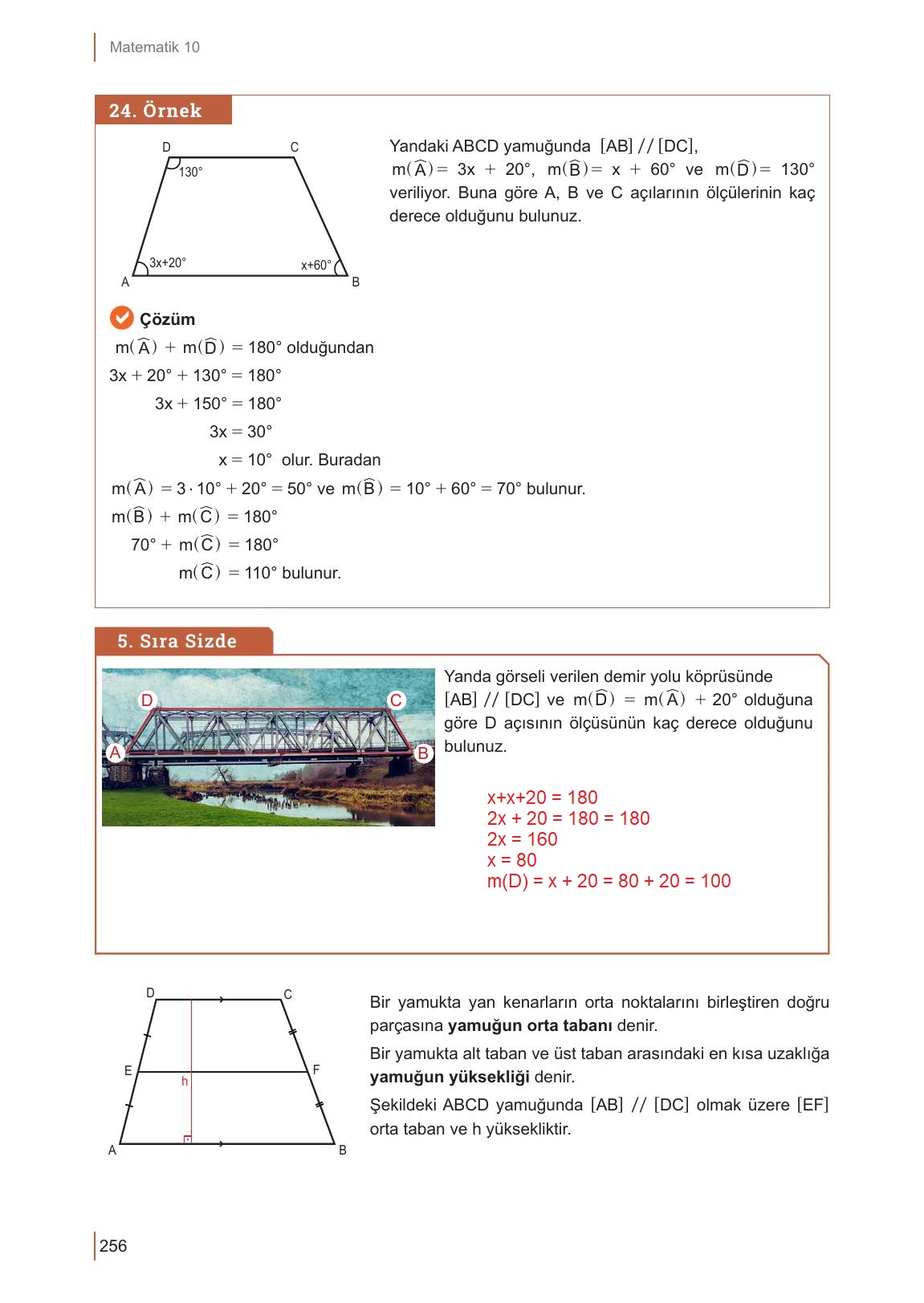 10. Sınıf Meb Yayınları Matematik Ders Kitabı Sayfa 256 Cevapları