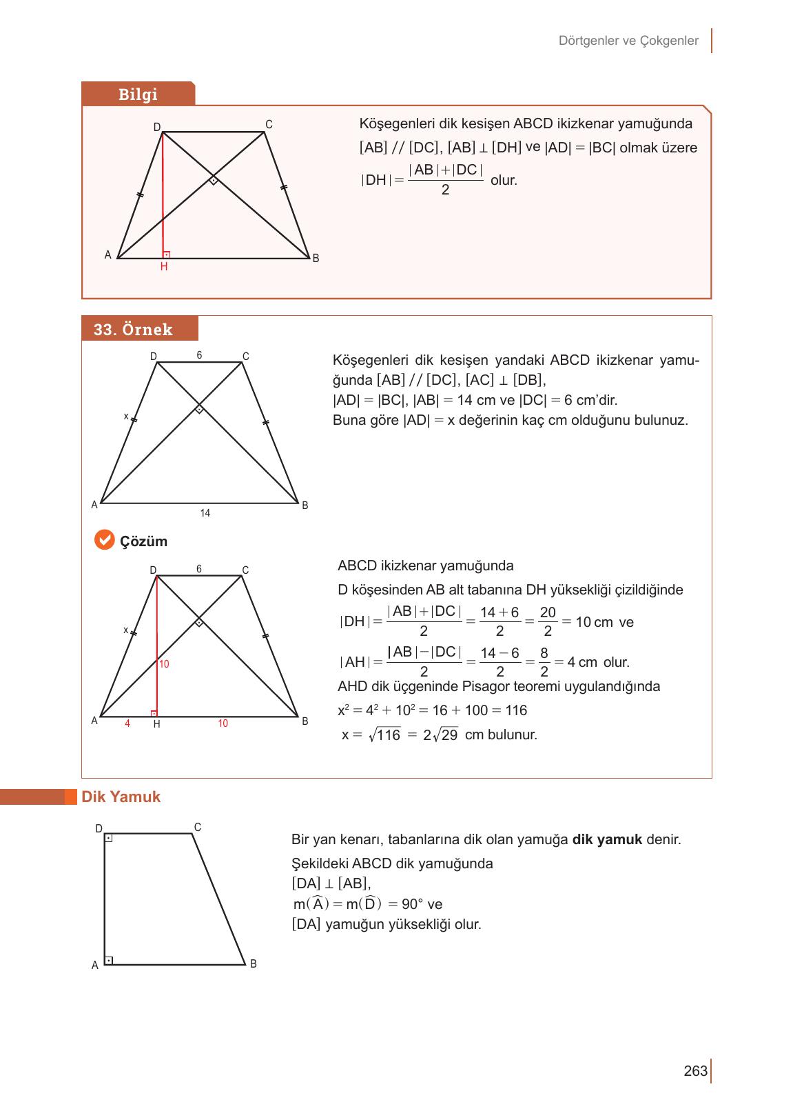 10. Sınıf Meb Yayınları Matematik Ders Kitabı Sayfa 263 Cevapları