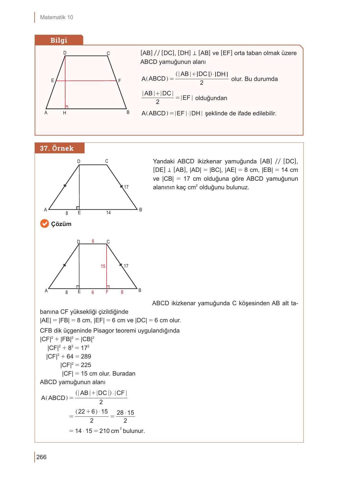 10. Sınıf Meb Yayınları Matematik Ders Kitabı Sayfa 266 Cevapları