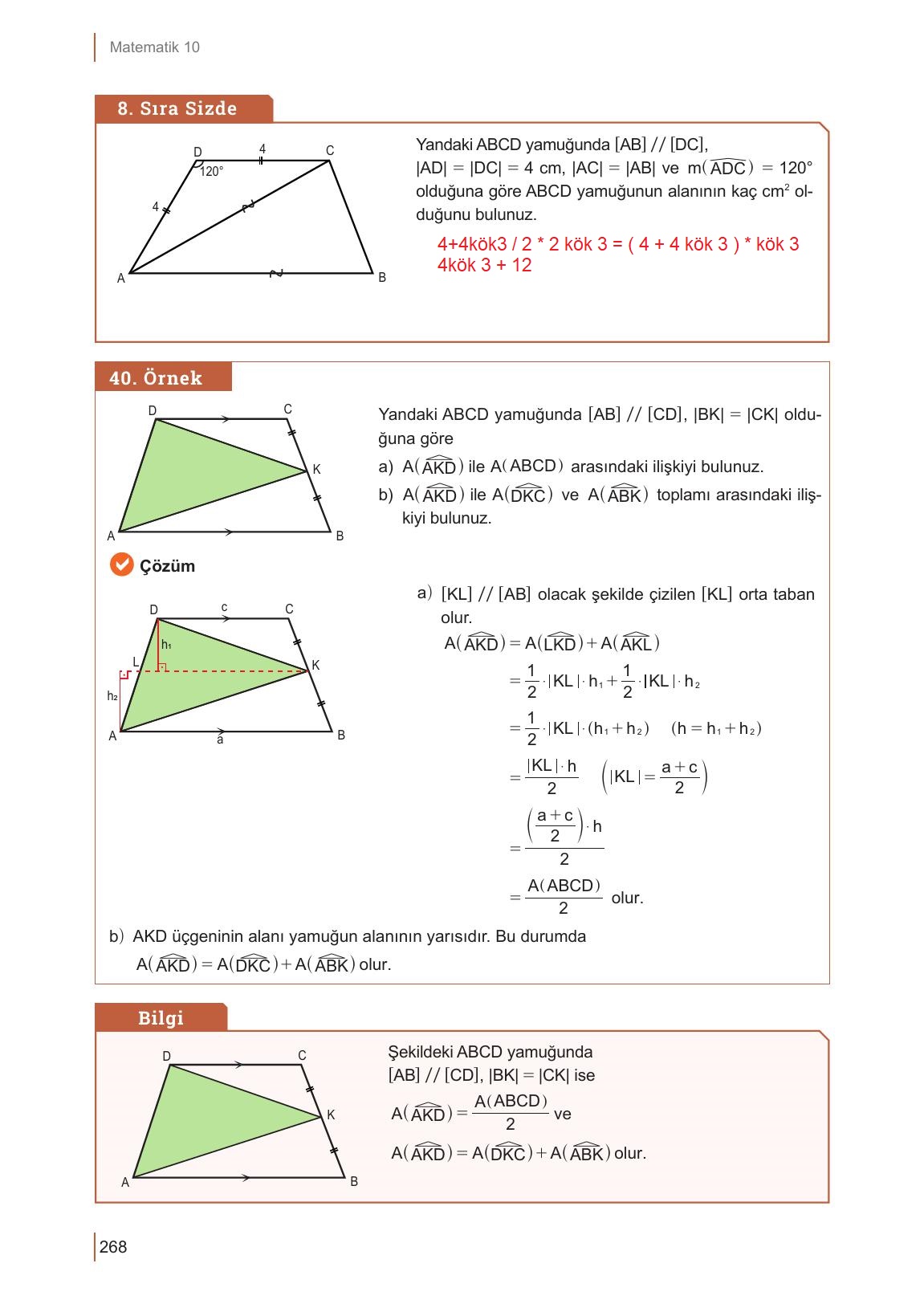 10. Sınıf Meb Yayınları Matematik Ders Kitabı Sayfa 268 Cevapları