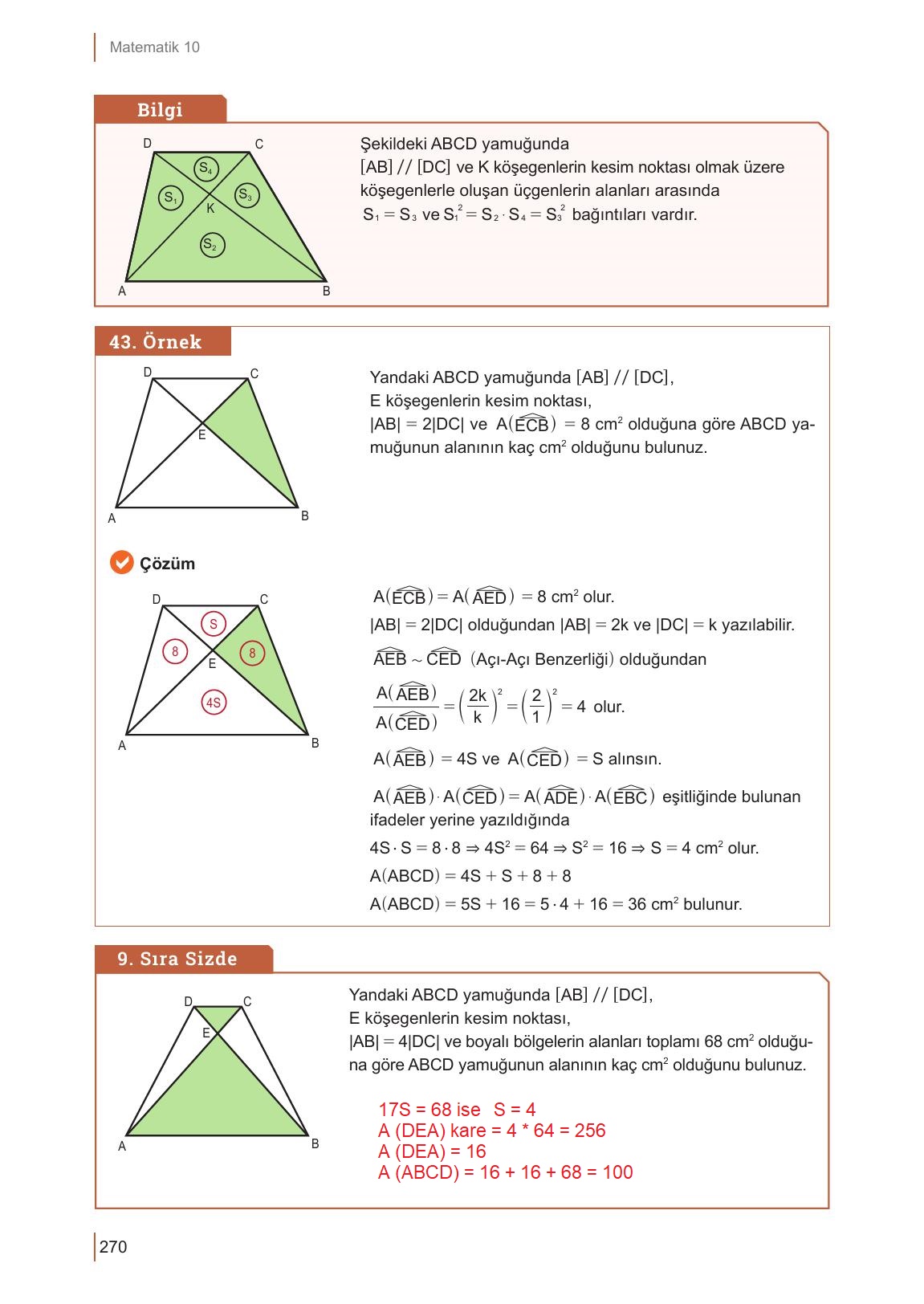 10. Sınıf Meb Yayınları Matematik Ders Kitabı Sayfa 270 Cevapları